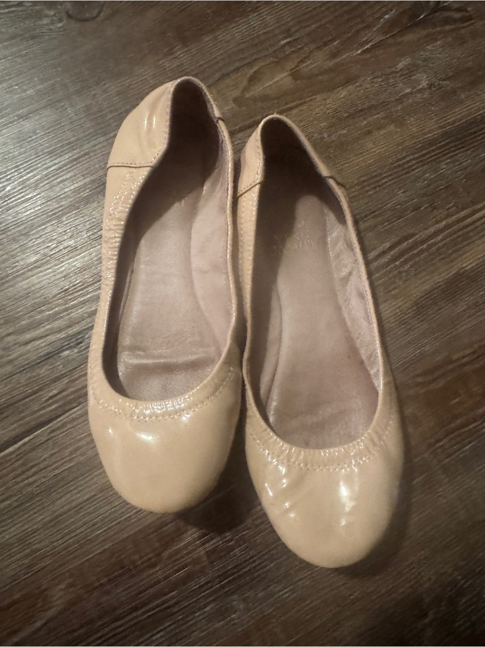 Vince Camuto Patent Nude Ballet Flats